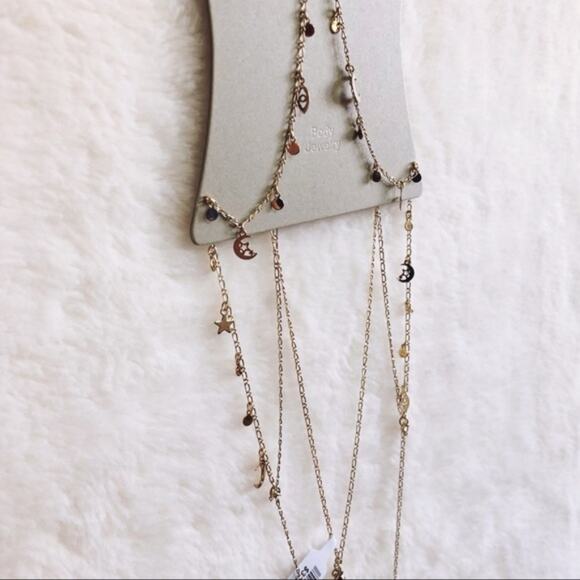 Urban Outfitter Gold Celestial Icon Bra Body Chain - Picture 6 of 8